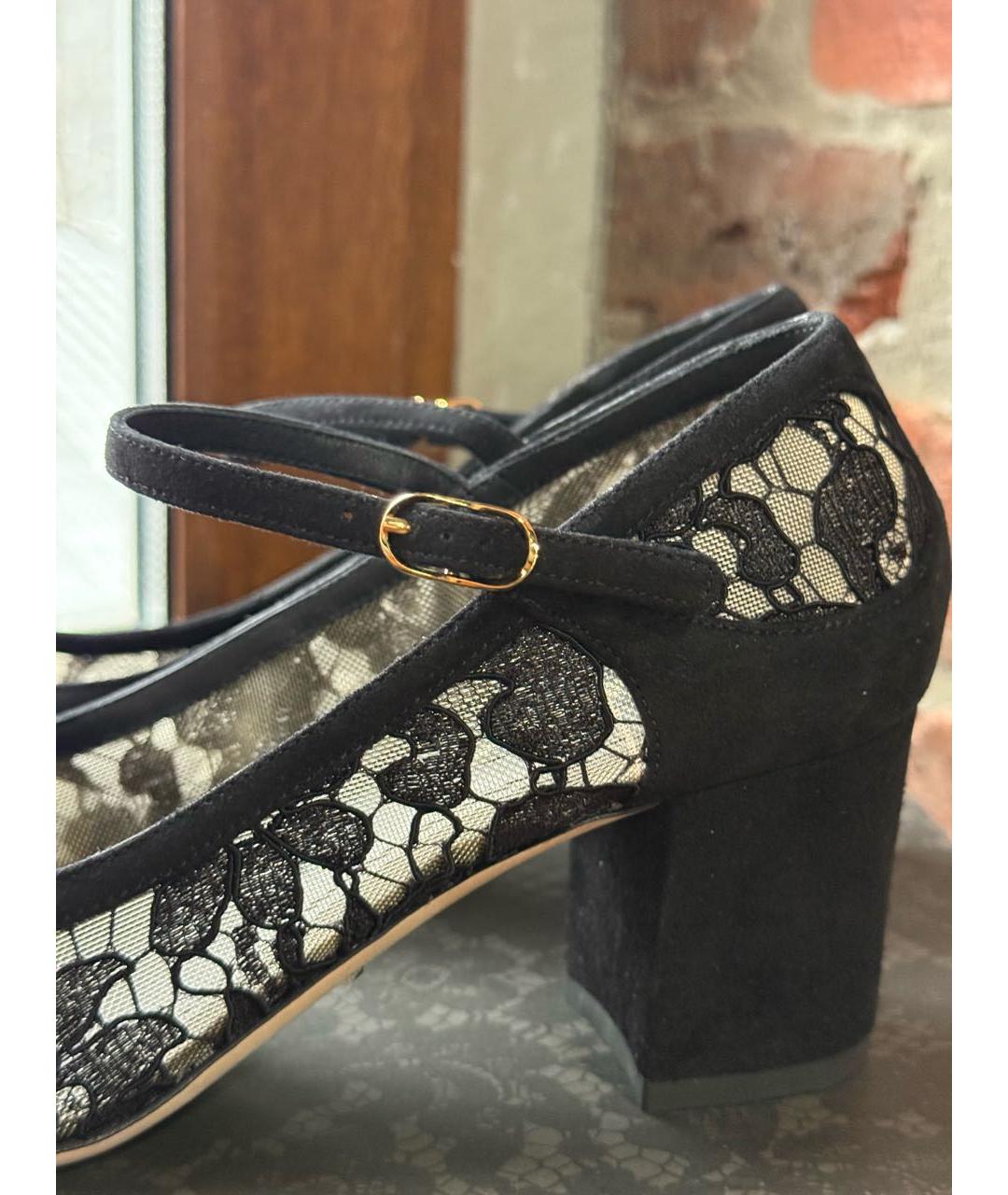 DOLCE&GABBANA Черные кожаные туфли, фото 5