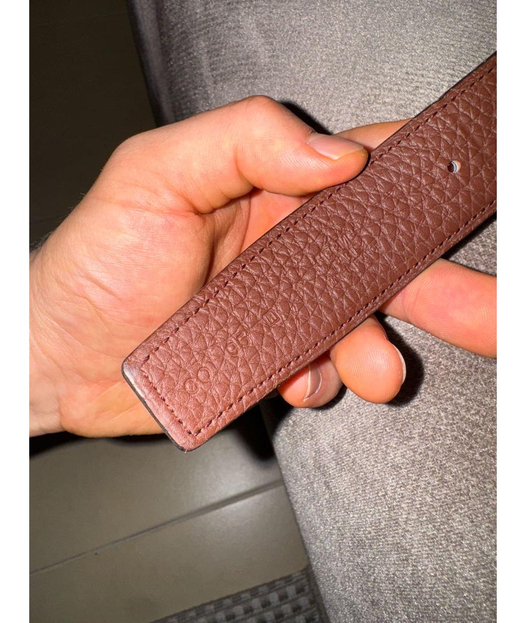 HERMES Черный кожаный ремень, фото 3