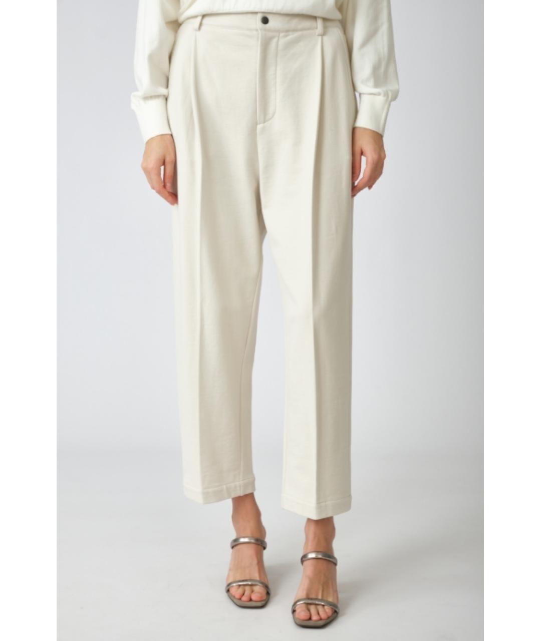 BRUNELLO CUCINELLI Серые хлопковые прямые брюки, фото 3