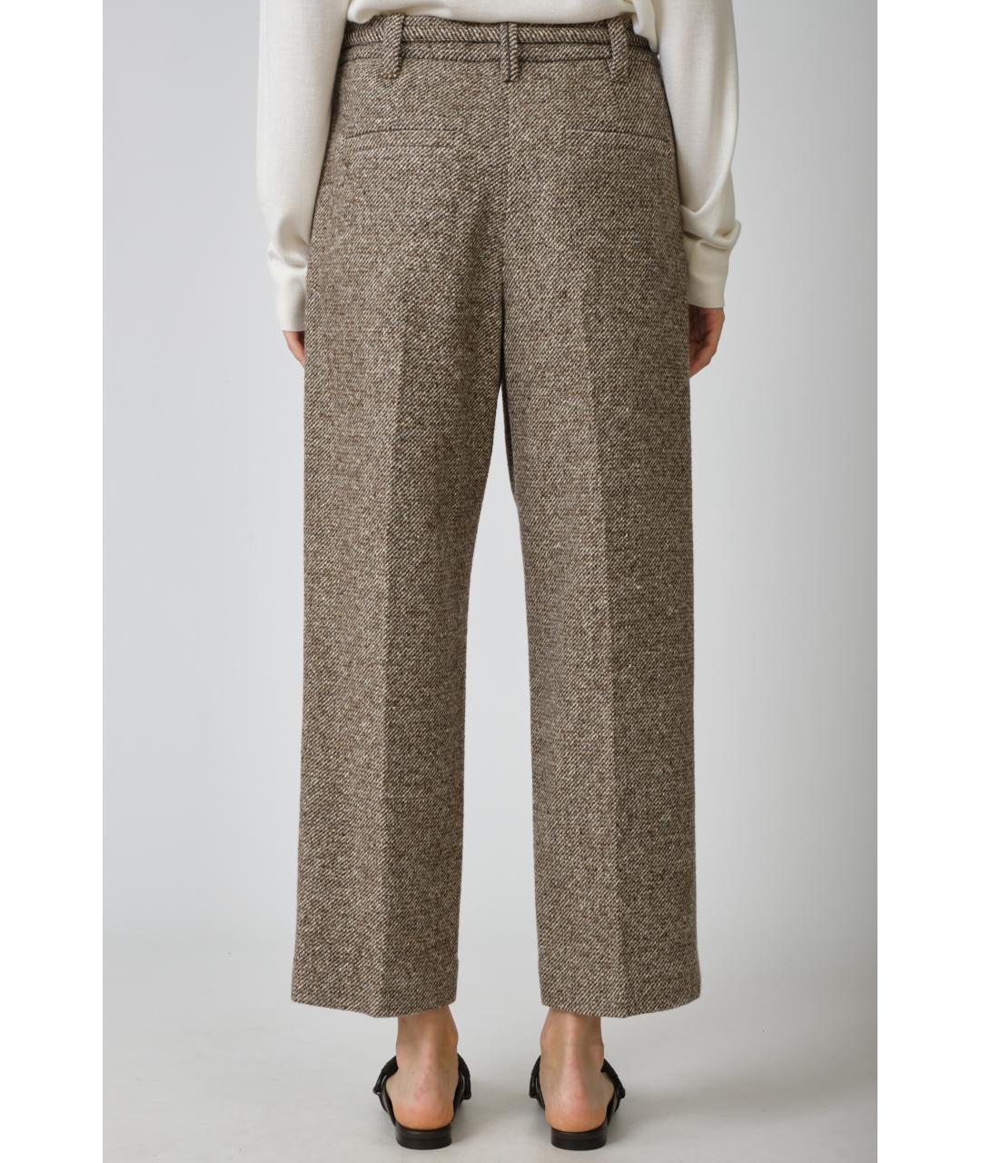 BRUNELLO CUCINELLI Серые шерстяные прямые брюки, фото 5