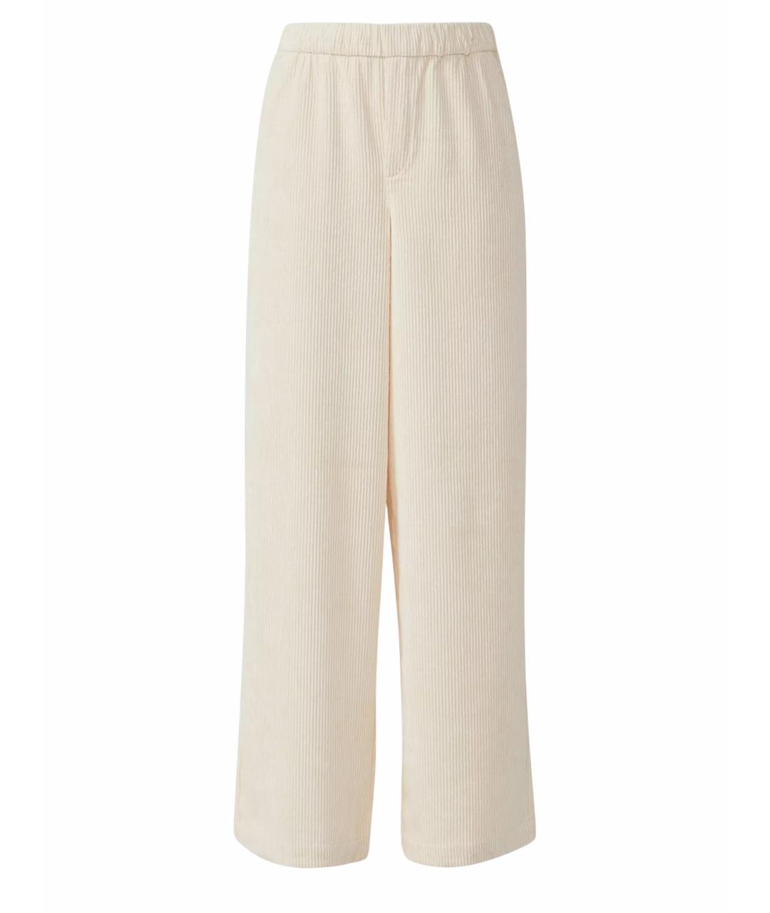 BRUNELLO CUCINELLI Бежевые хлопковые прямые брюки, фото 1