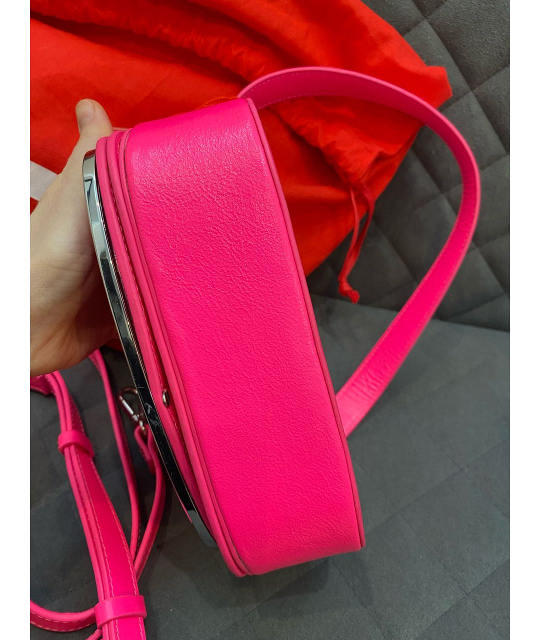 DIESEL Фуксия кожаная сумка через плечо, фото 3