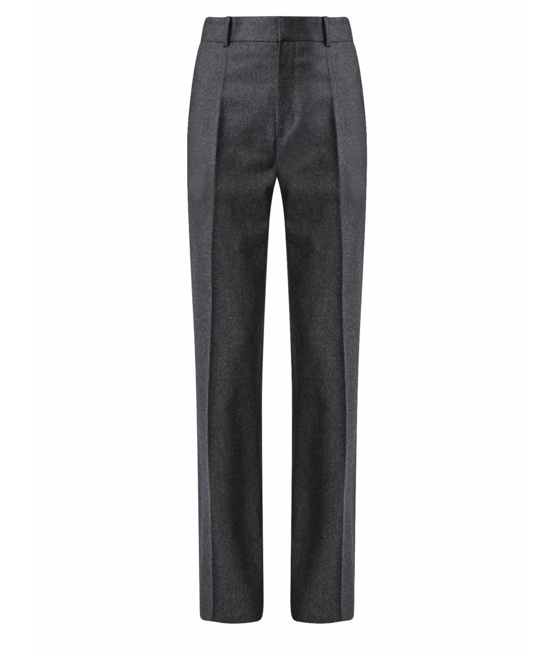 PETAR PETROV Серые шерстяные прямые брюки, фото 1