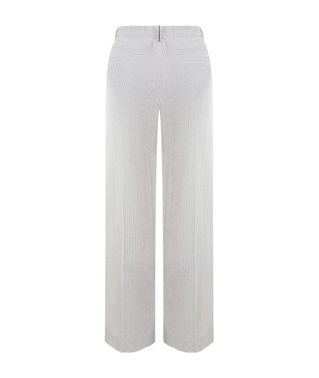 BRUNELLO CUCINELLI Серые вискозные прямые брюки, фото 2