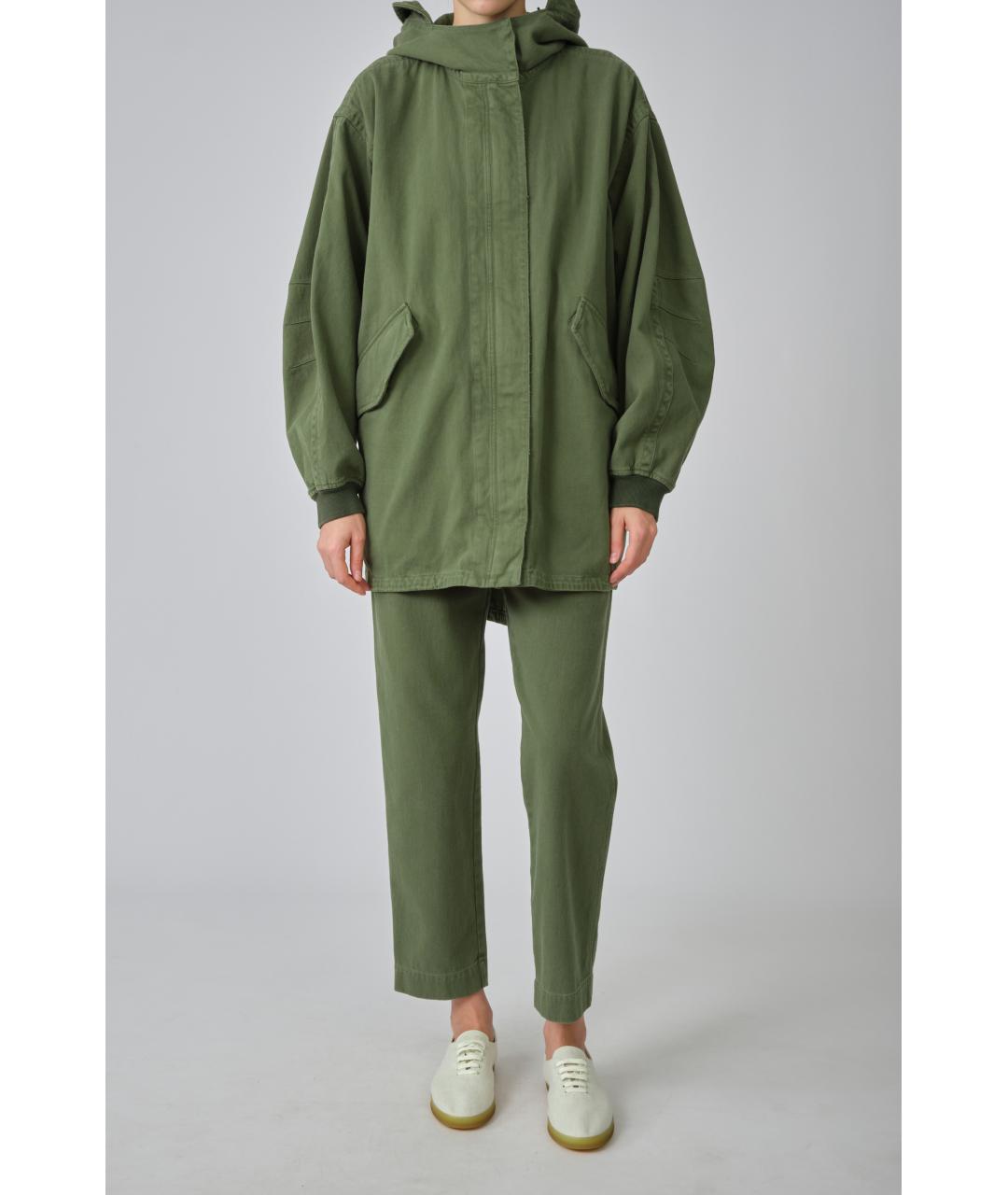 THE ROW Хаки хлопковая куртка, фото 3