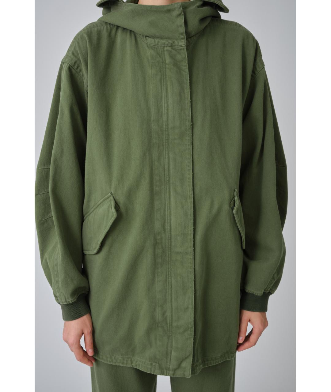 THE ROW Хаки хлопковая куртка, фото 4