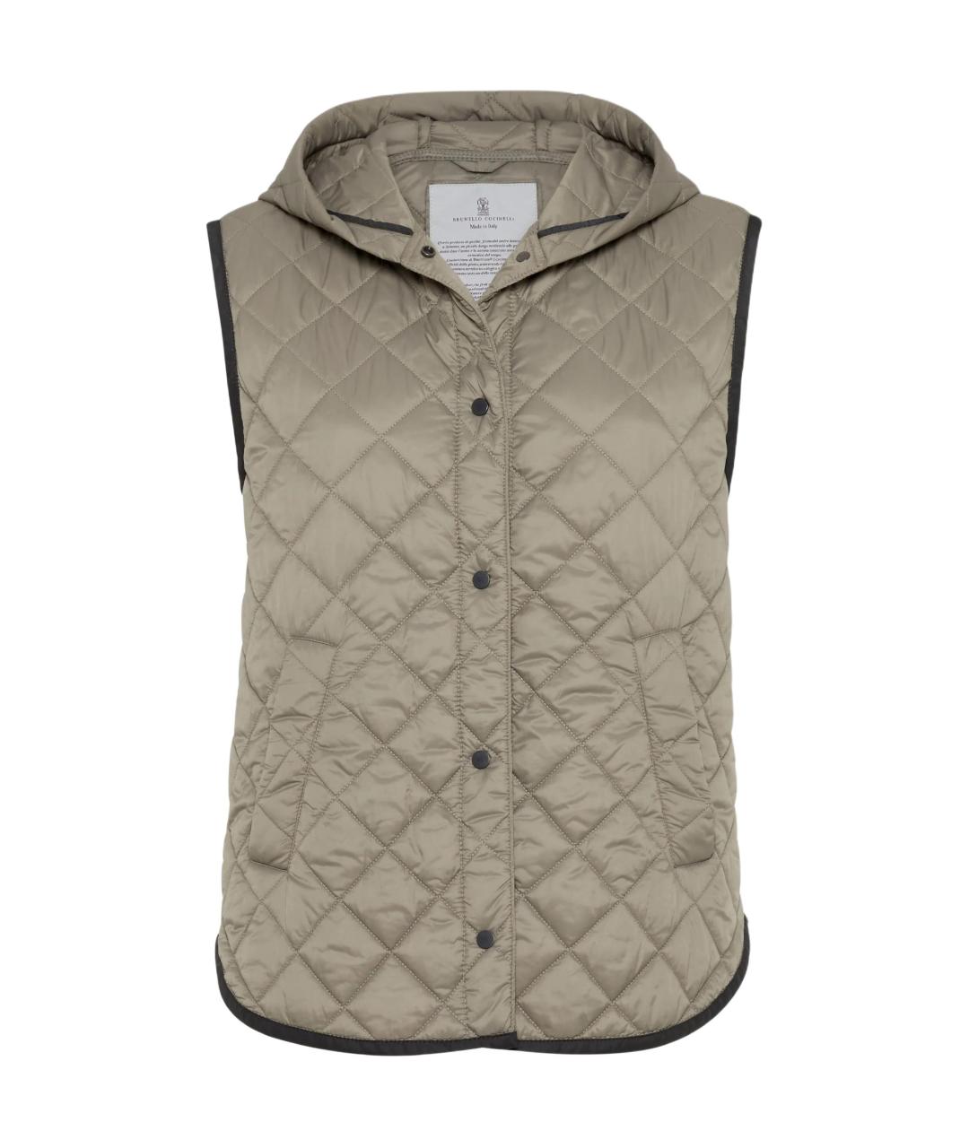 BRUNELLO CUCINELLI Бежевый полиамидовый жилет, фото 1