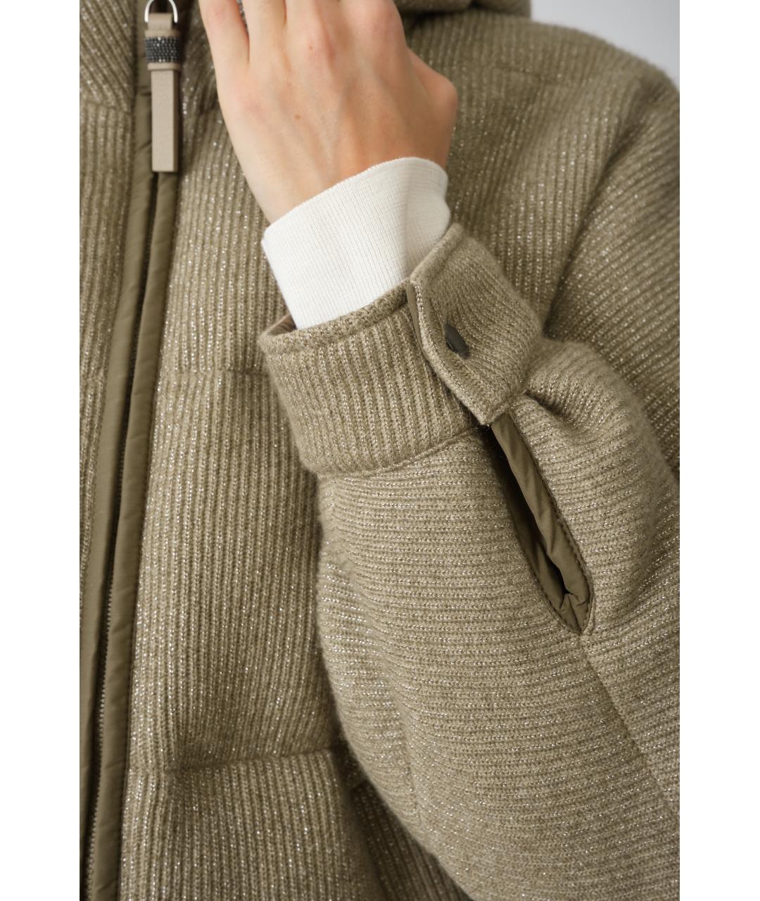 BRUNELLO CUCINELLI Бежевая кашемировая куртка, фото 7