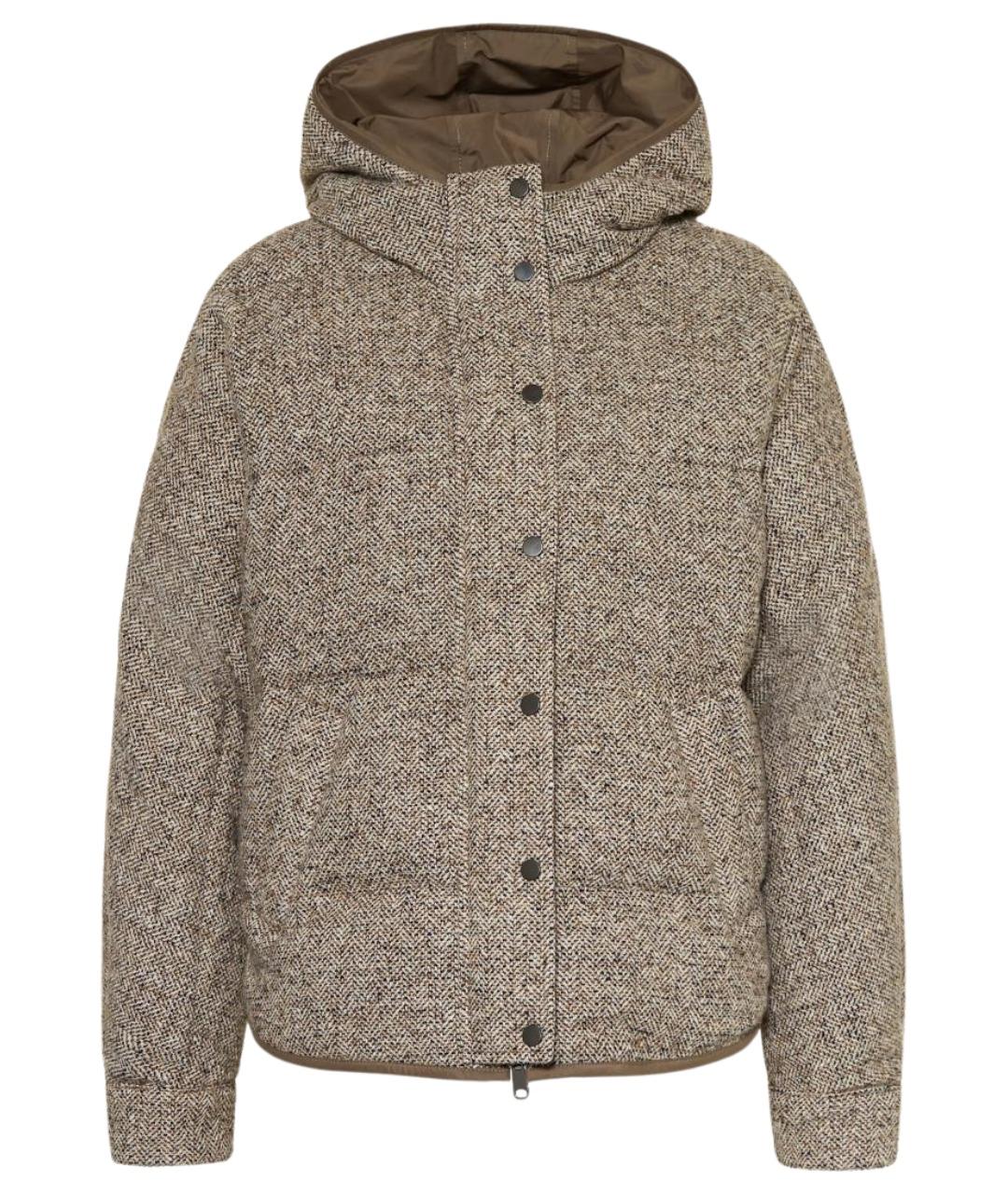 BRUNELLO CUCINELLI Коричневая шерстяная куртка, фото 1