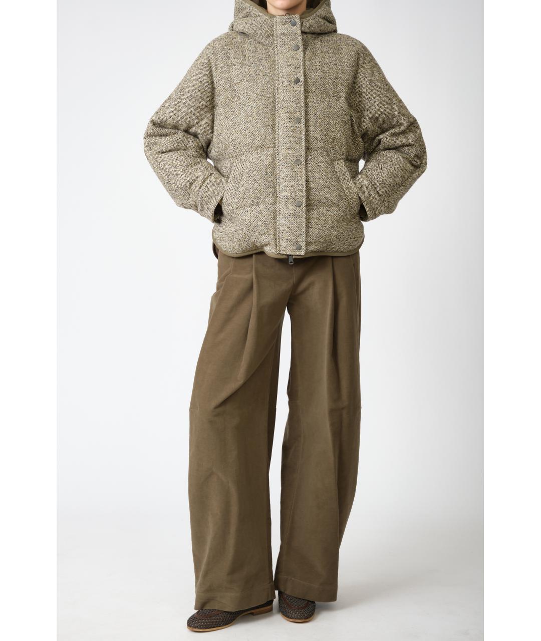 BRUNELLO CUCINELLI Коричневая шерстяная куртка, фото 2