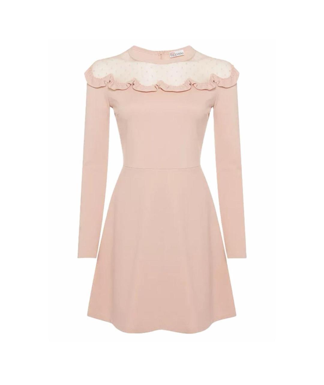 RED VALENTINO Розовое хлопковое повседневное платье, фото 1