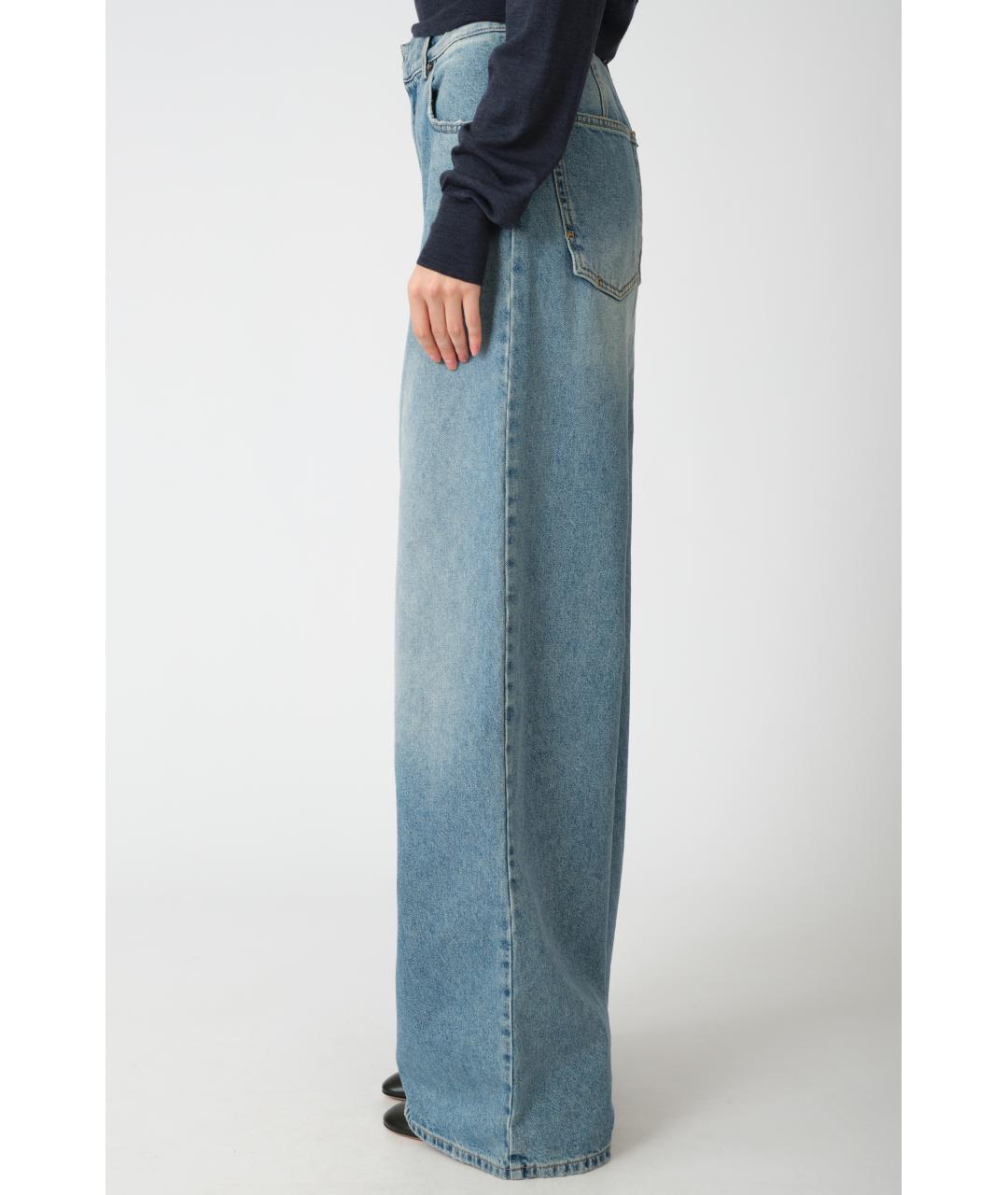 PETAR PETROV Голубые хлопковые прямые джинсы, фото 2