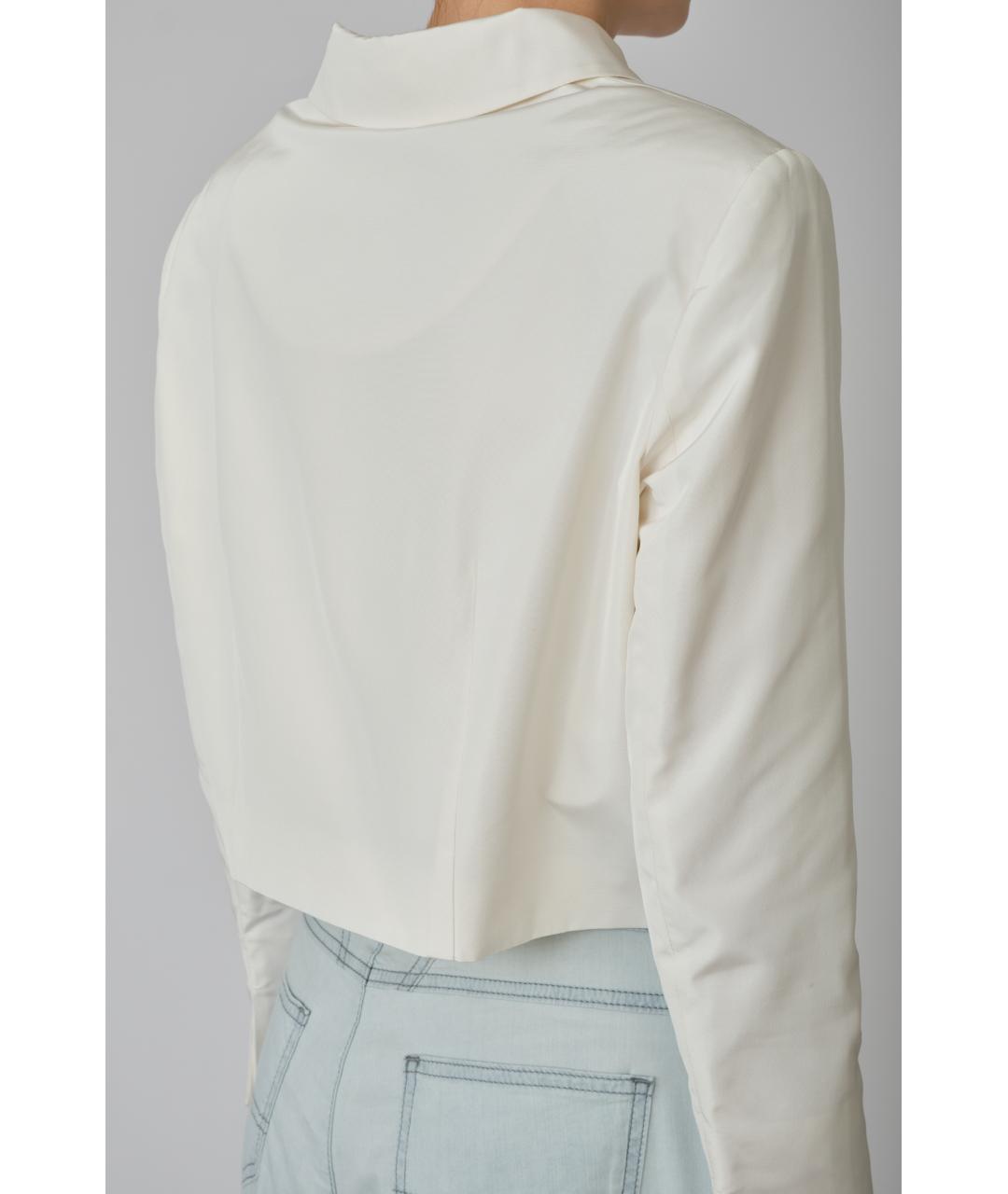 KITON Бежевый шелковый жакет/пиджак, фото 6