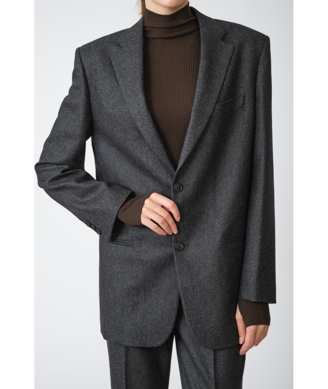 PETAR PETROV Серый шерстяной жакет/пиджак, фото 4