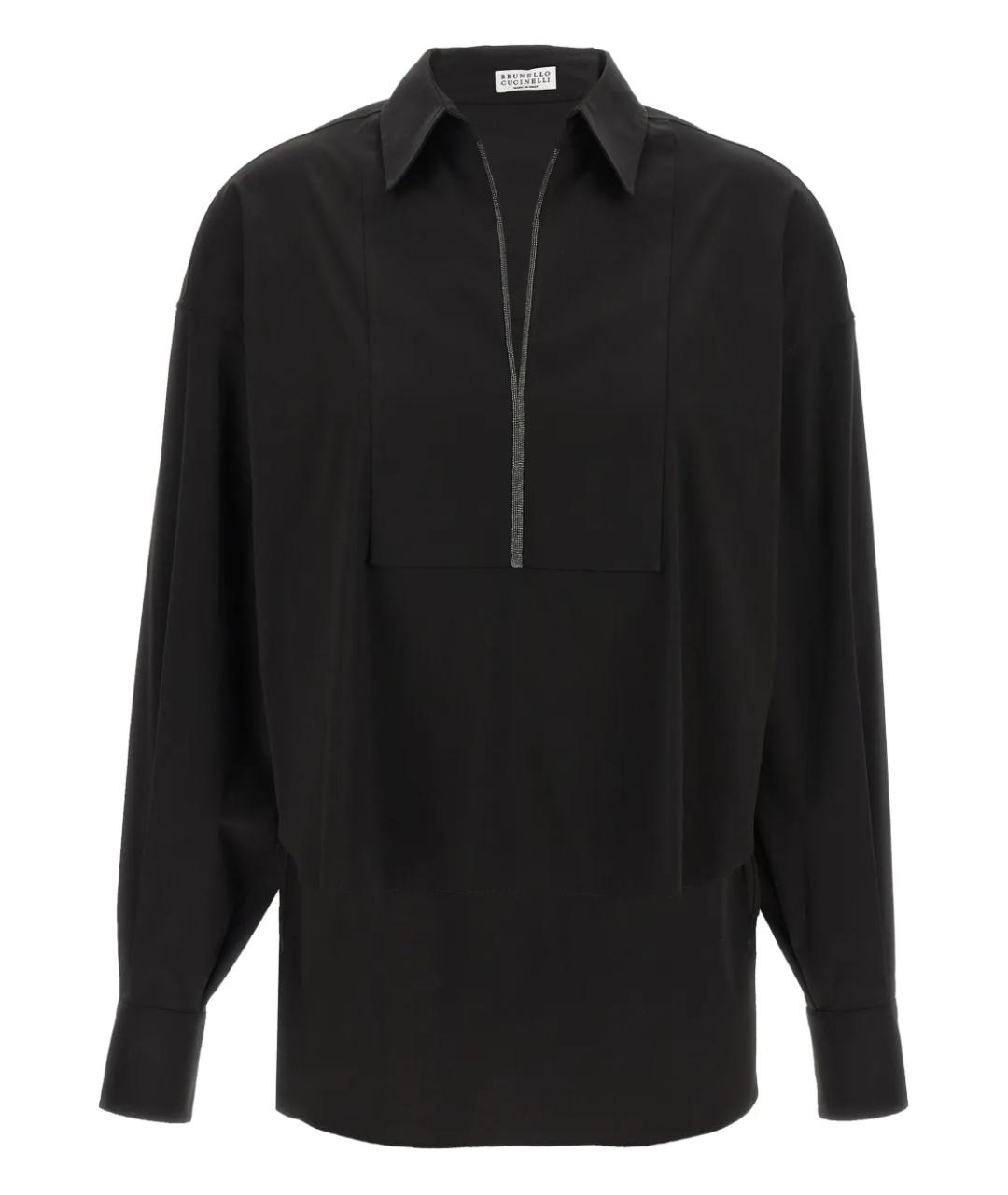 BRUNELLO CUCINELLI Черная полиэстеровая блузы, фото 1