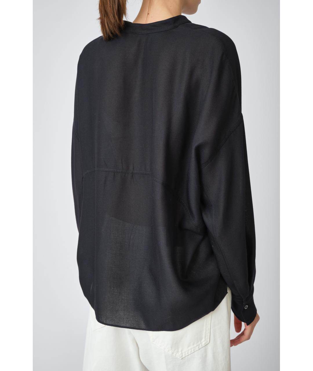 BRUNELLO CUCINELLI Черная полиэстеровая блузы, фото 5