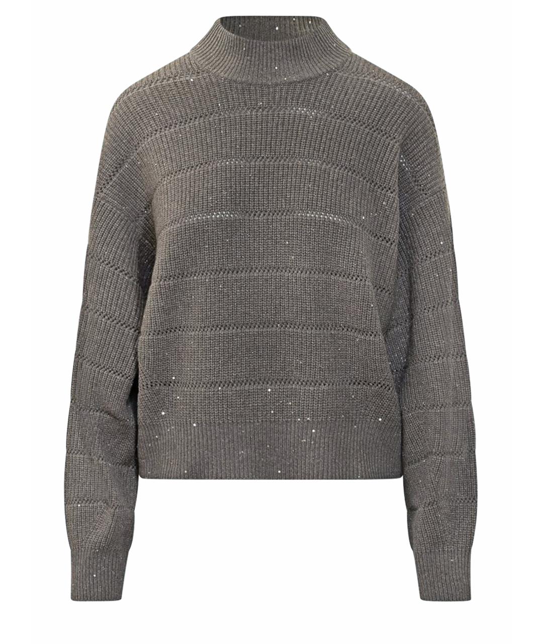 BRUNELLO CUCINELLI Серый кашемировый джемпер / свитер, фото 1