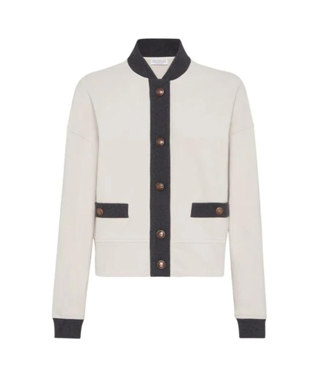 BRUNELLO CUCINELLI Серый хлопковый кардиган, фото 1