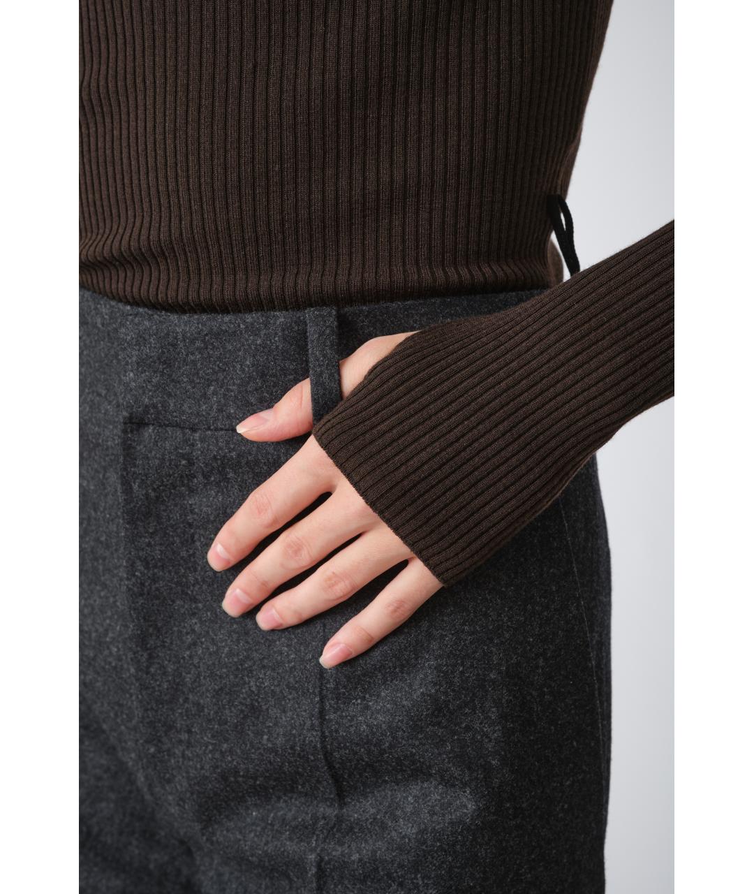 PETAR PETROV Коричневый шерстяной джемпер / свитер, фото 3