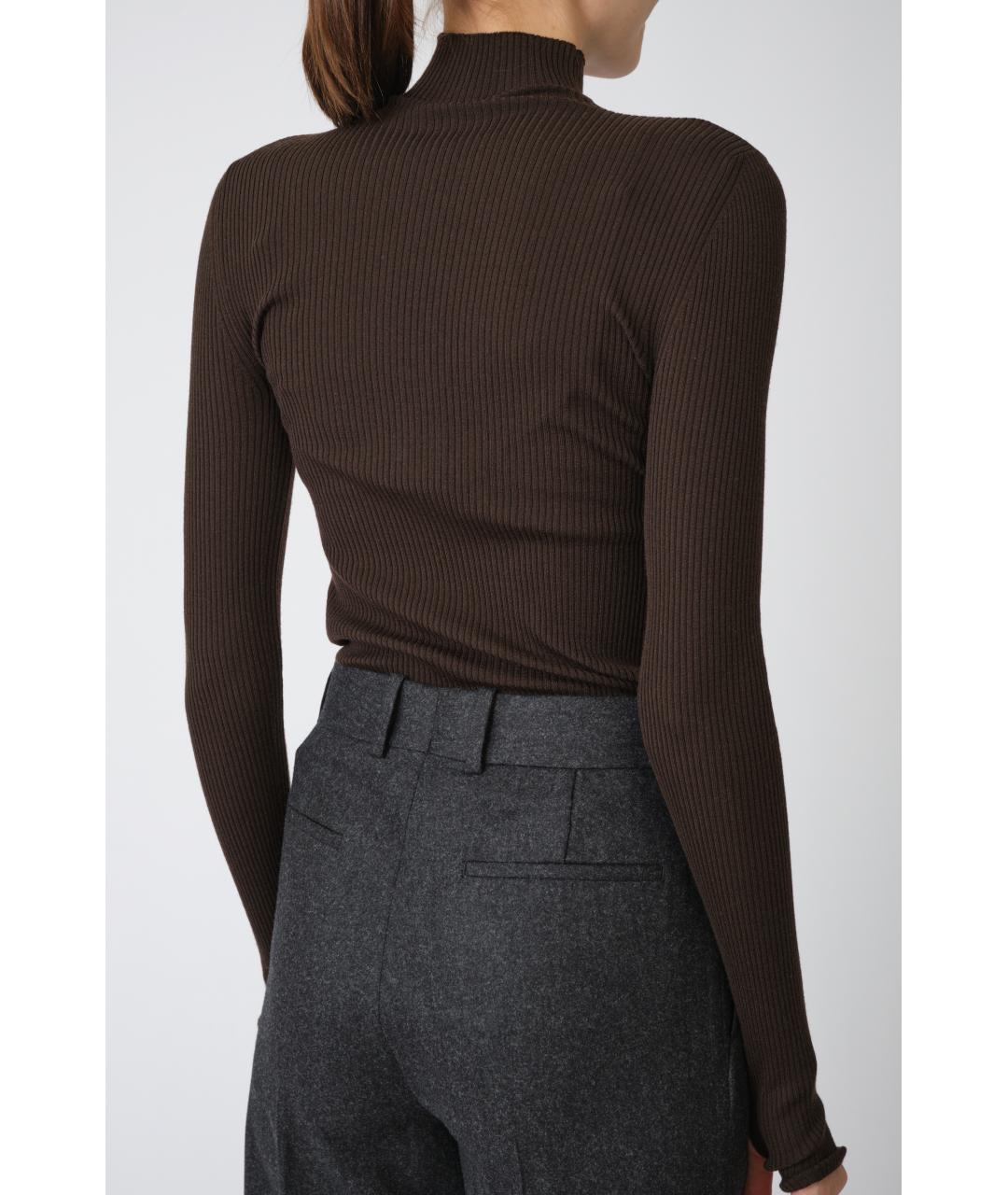 PETAR PETROV Коричневый шерстяной джемпер / свитер, фото 5