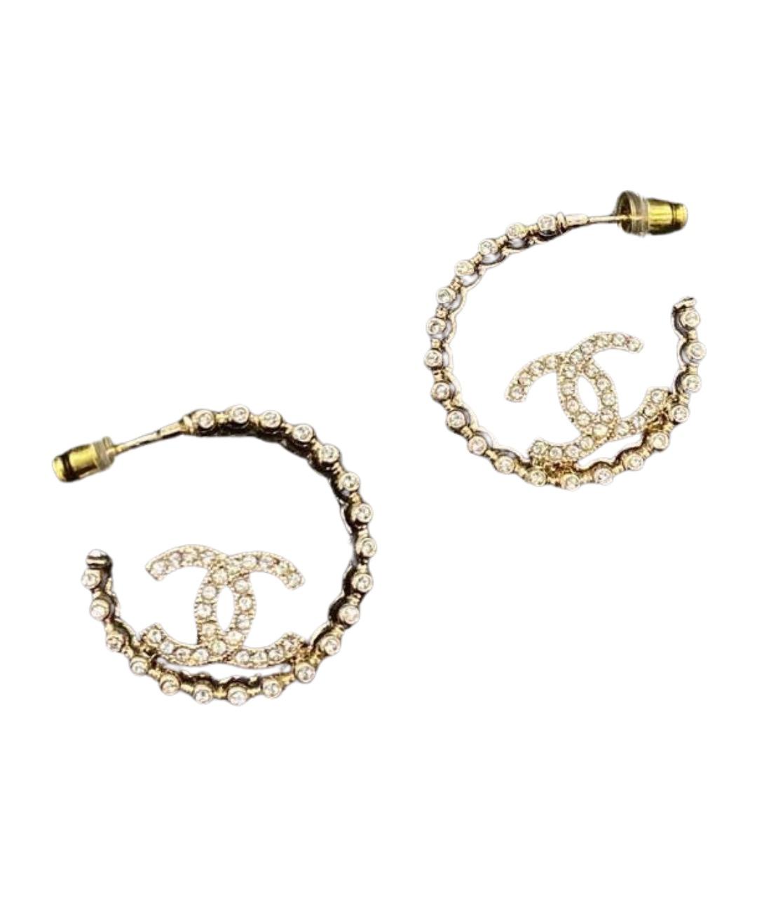 CHANEL Серебряные металлические серьги, фото 1