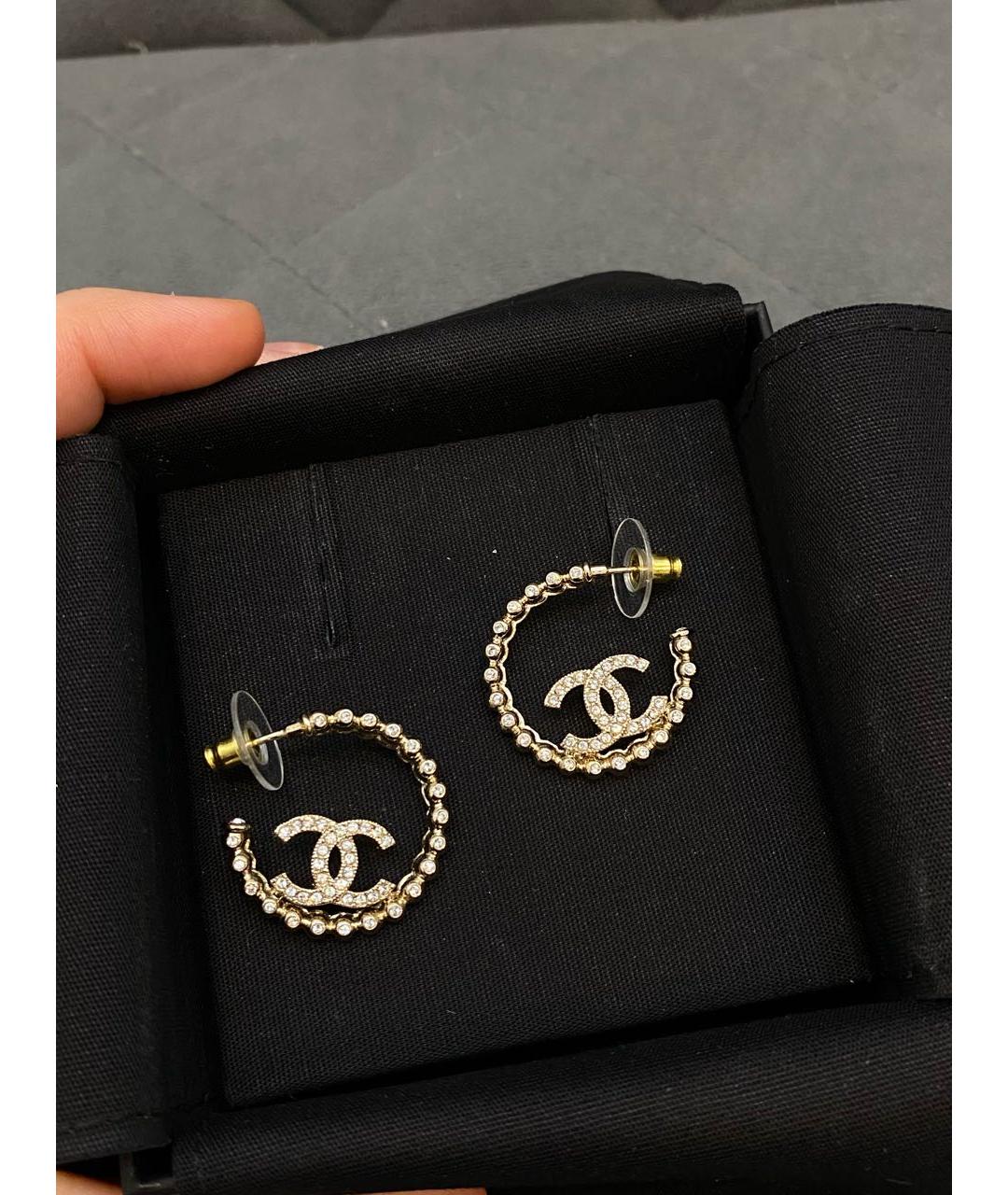 CHANEL Серебряные металлические серьги, фото 4