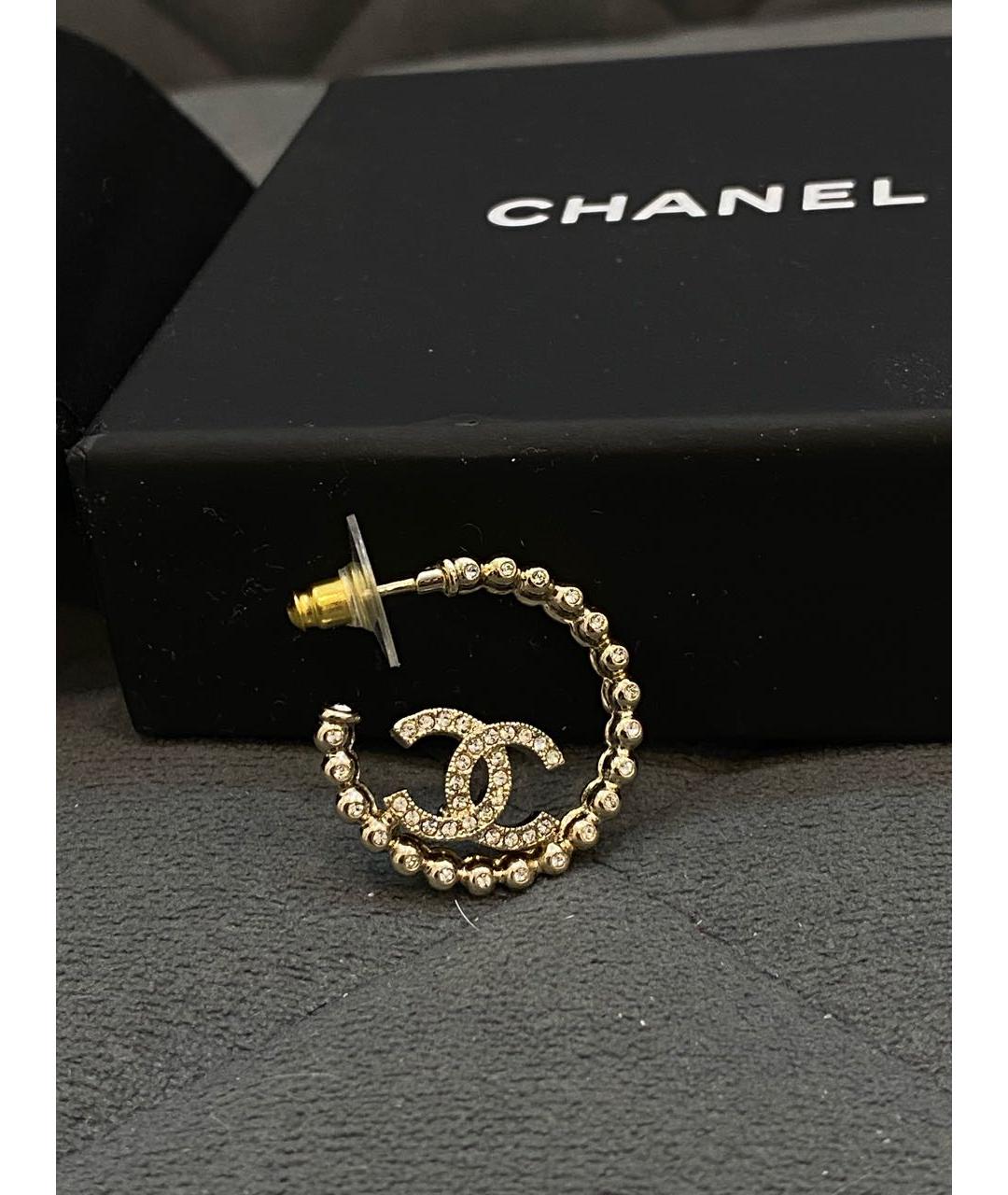 CHANEL Серебряные металлические серьги, фото 2