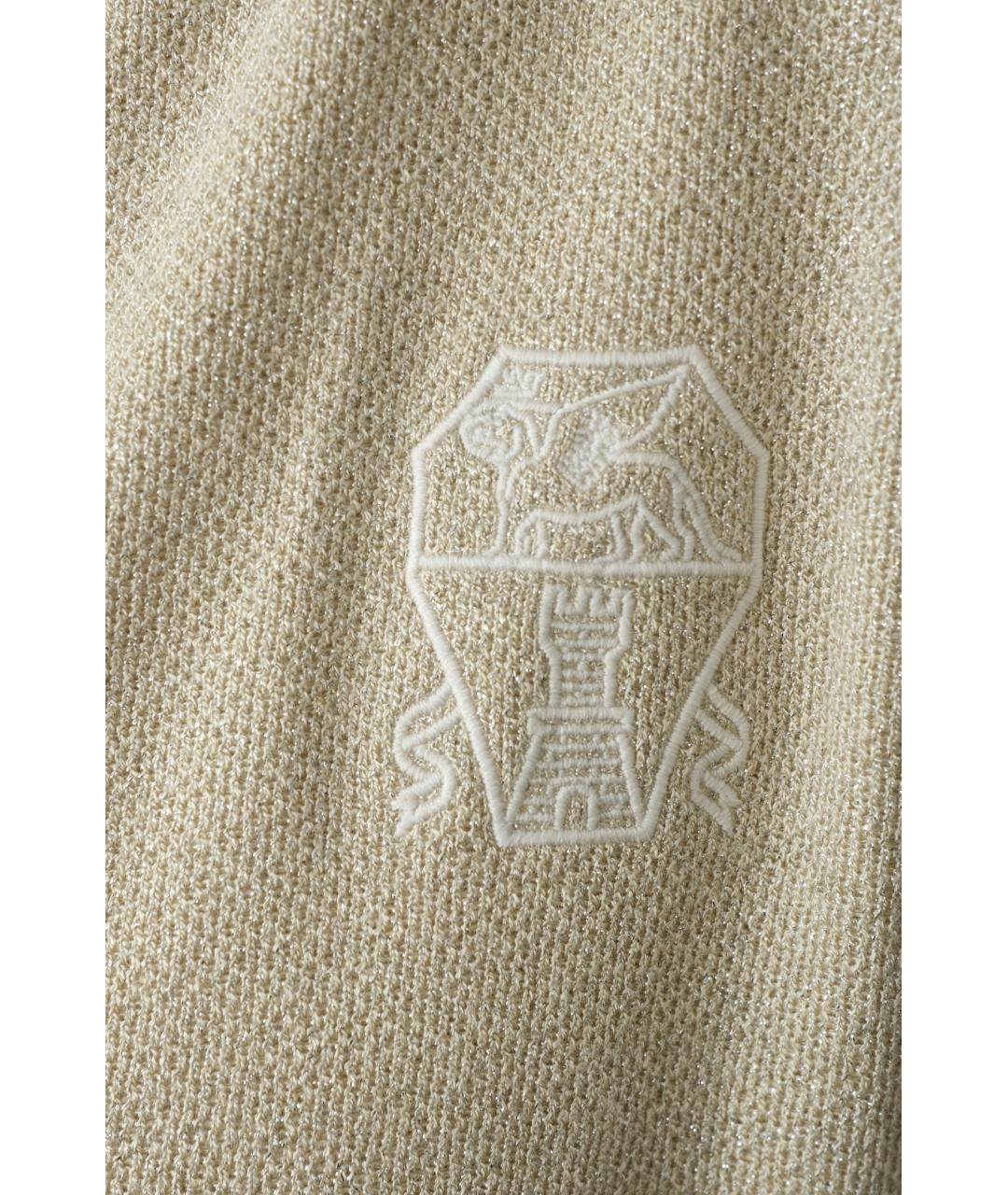 BRUNELLO CUCINELLI Бежевый вискозный кардиган, фото 5