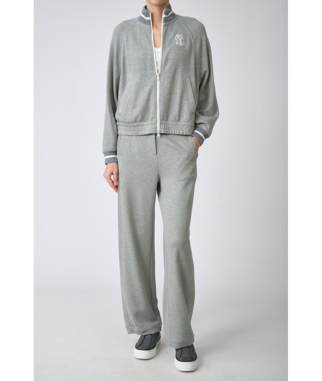 BRUNELLO CUCINELLI Серый вискозный кардиган, фото 2