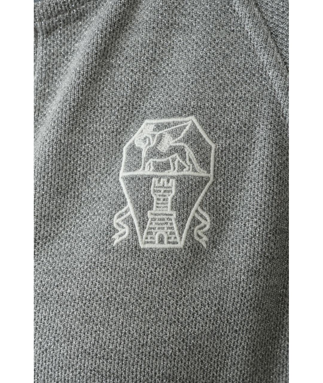 BRUNELLO CUCINELLI Серый вискозный кардиган, фото 6