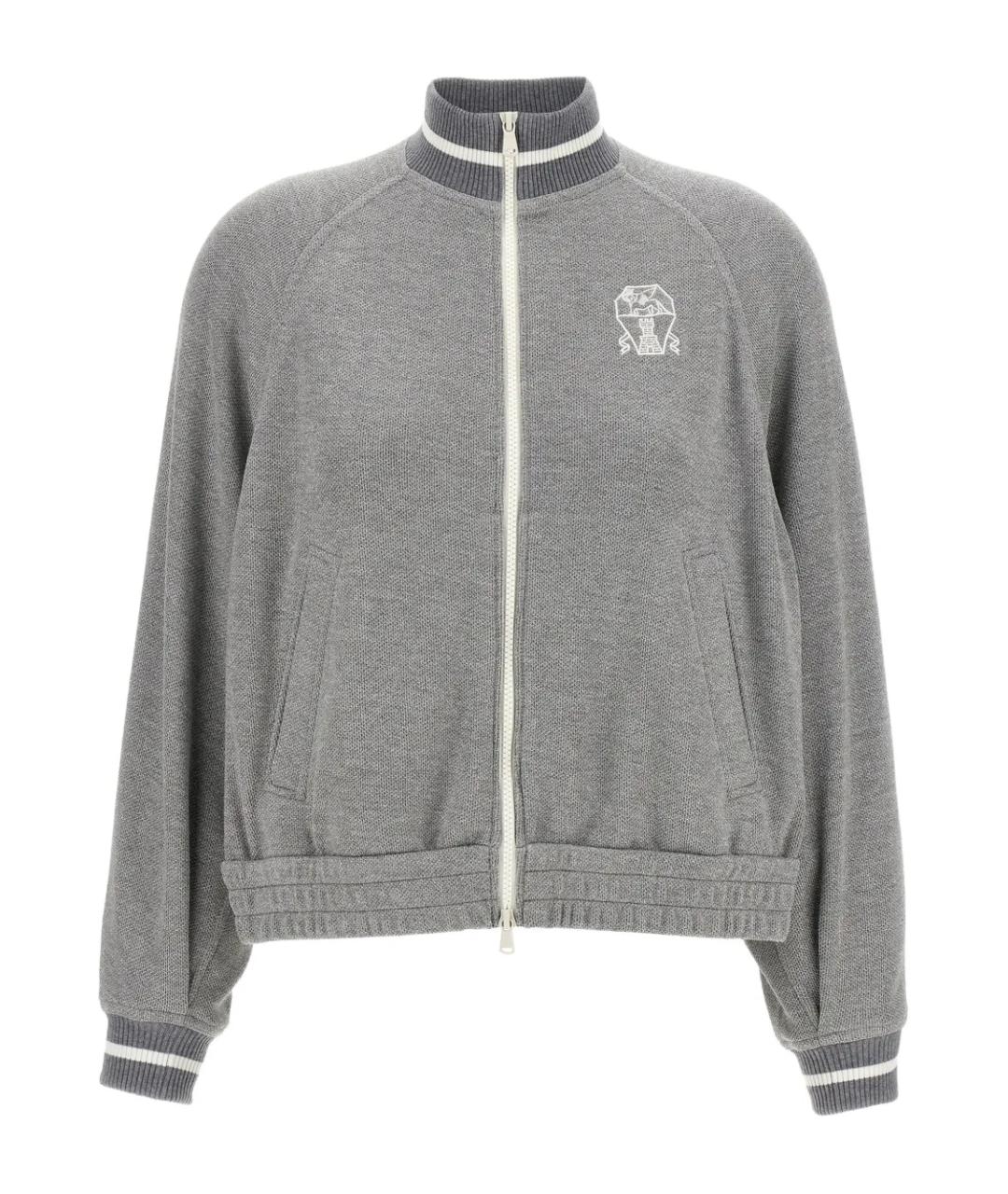 BRUNELLO CUCINELLI Серый вискозный кардиган, фото 1