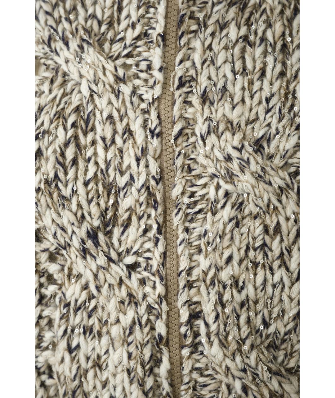 BRUNELLO CUCINELLI Коричневый шерстяной джемпер / свитер, фото 6