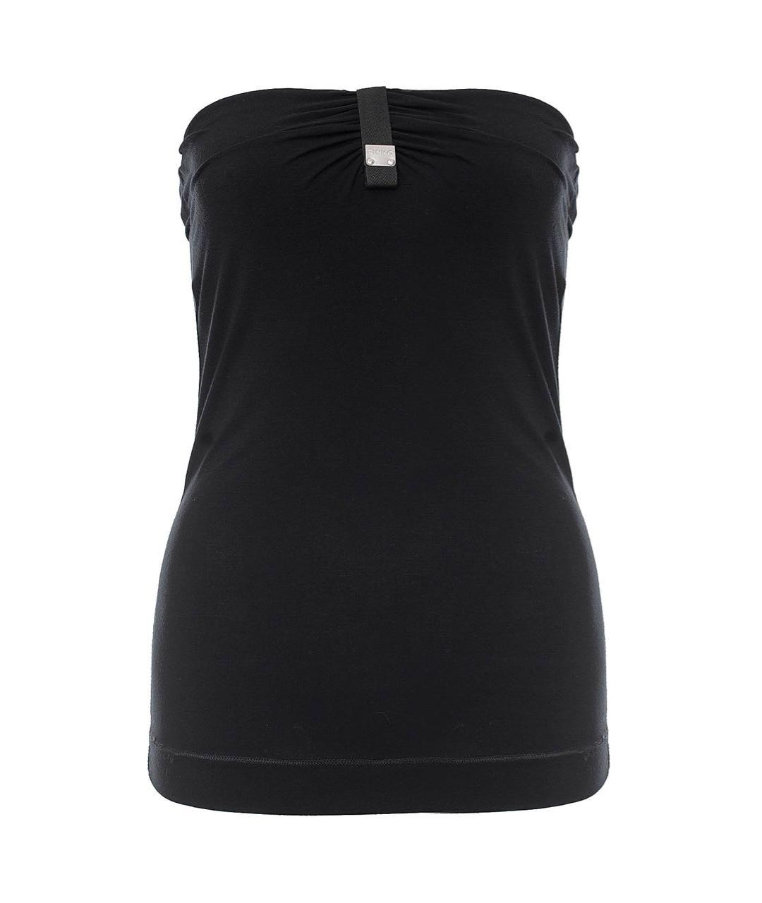 PINKO Черная вискозная майка, фото 1