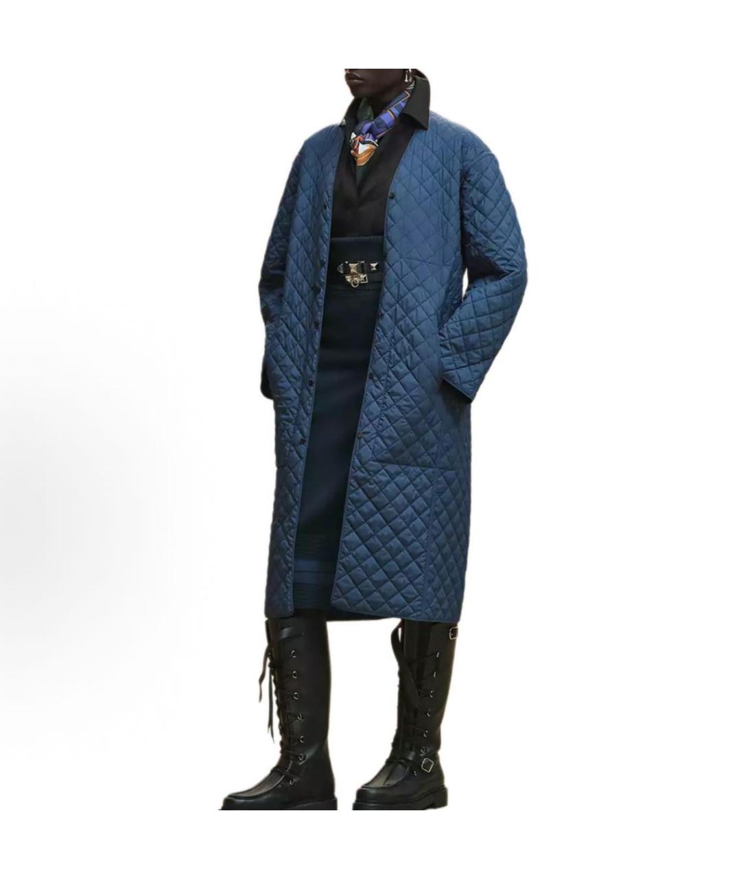 HERMES Темно-синее пальто, фото 2