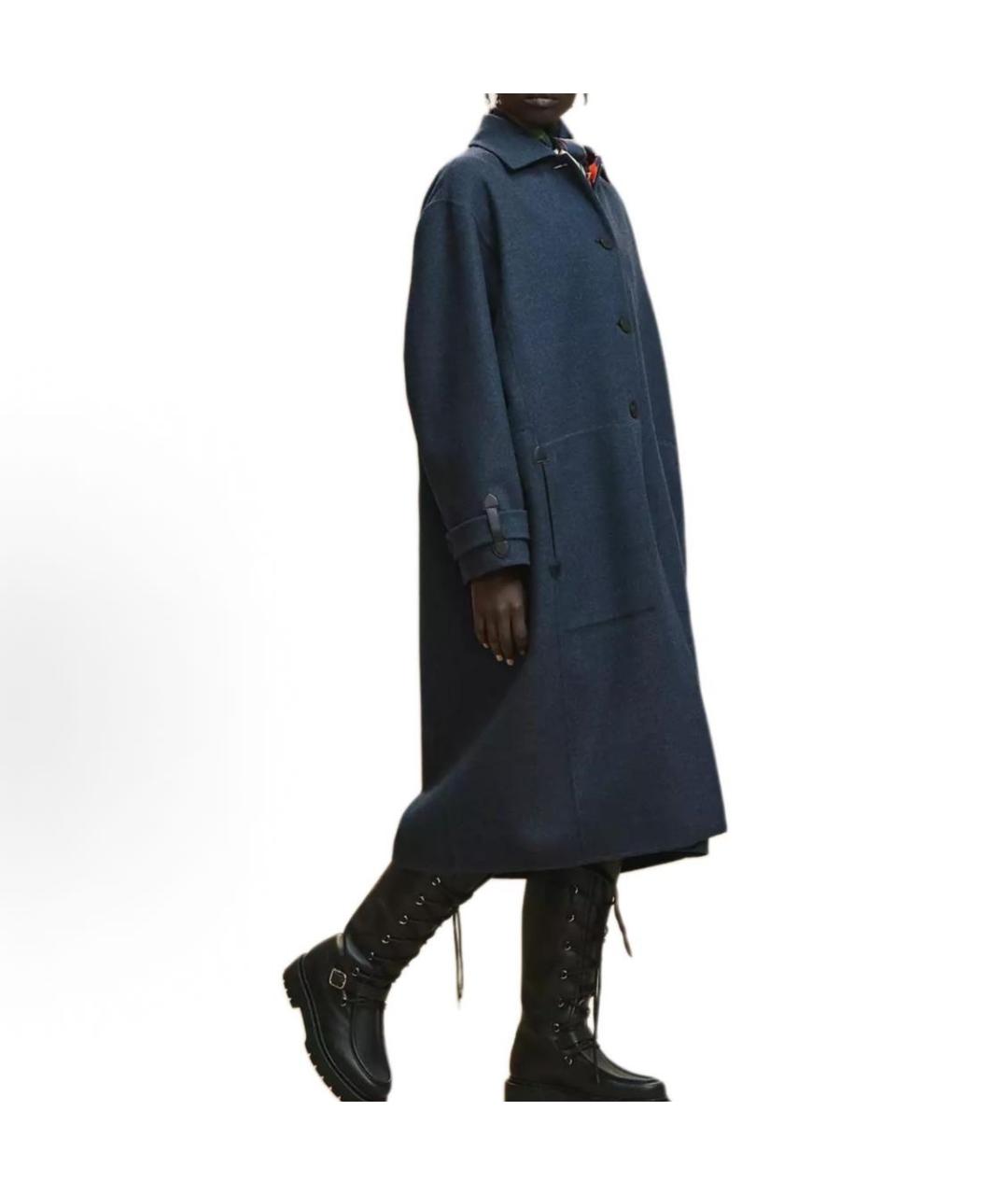 HERMES Темно-синее пальто, фото 4