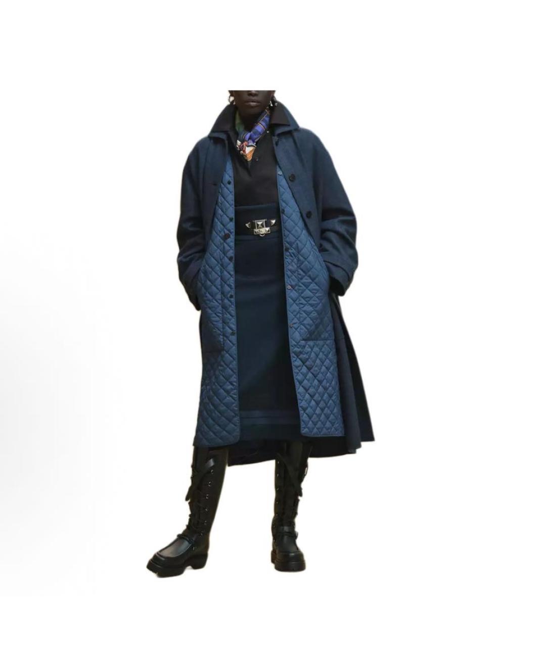 HERMES Темно-синее пальто, фото 6