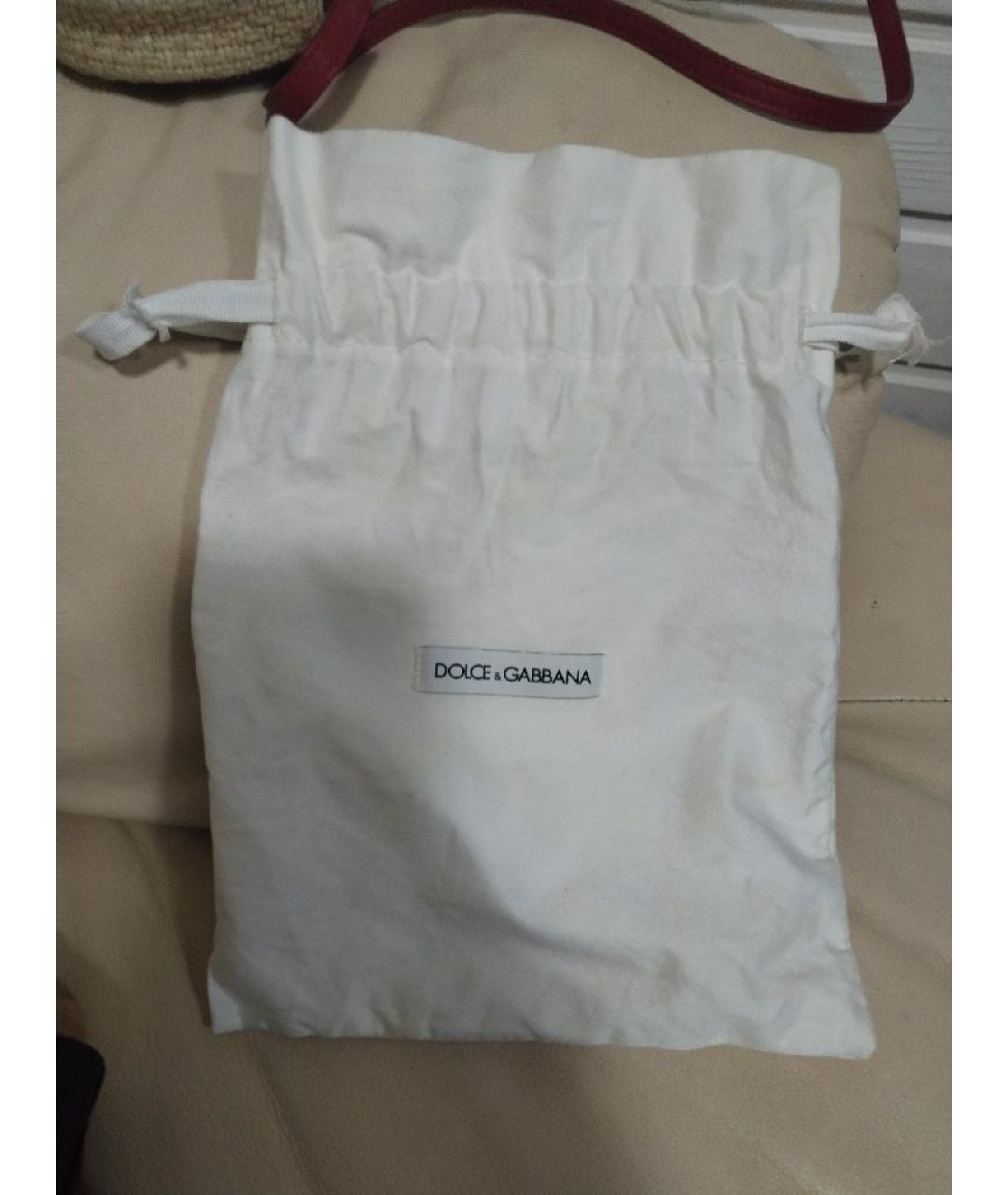 DOLCE&GABBANA Бежевая пелетеная сумка через плечо, фото 6