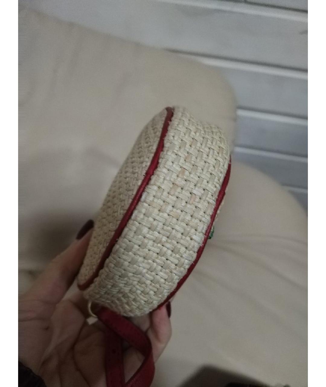 DOLCE&GABBANA Бежевая пелетеная сумка через плечо, фото 3