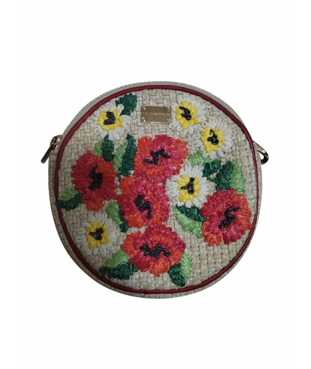 DOLCE&GABBANA Бежевая пелетеная сумка через плечо, фото 1