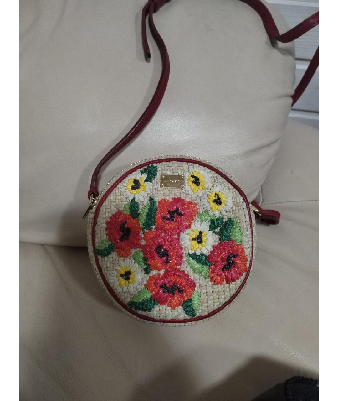 DOLCE&GABBANA Бежевая пелетеная сумка через плечо, фото 7