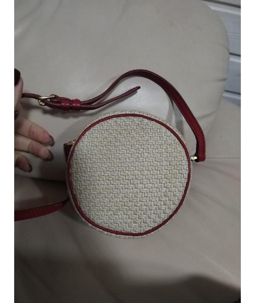 DOLCE&GABBANA Бежевая пелетеная сумка через плечо, фото 2