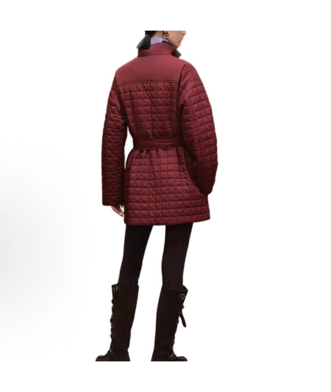 HERMES Бордовая полиэстеровая куртка, фото 3