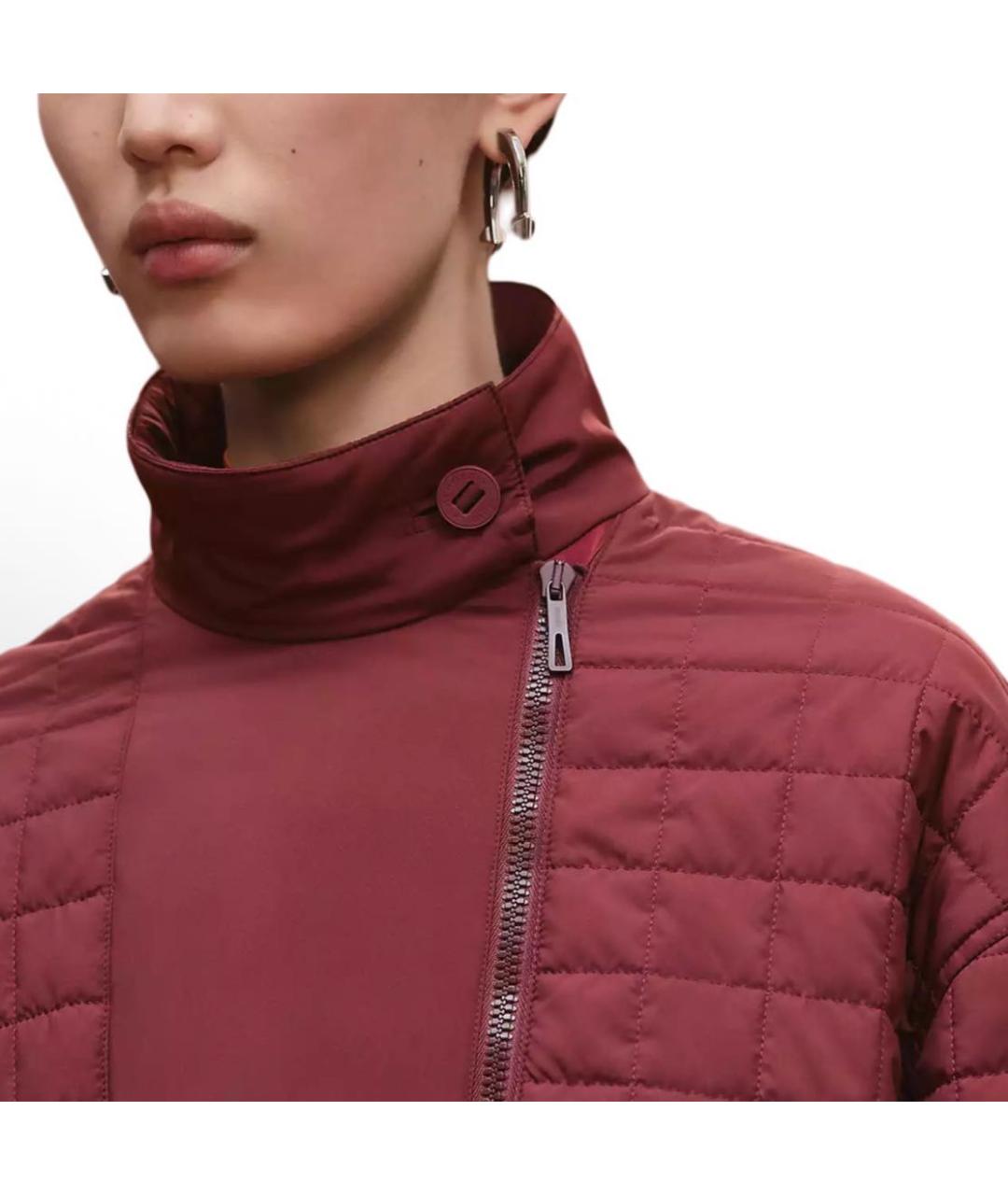 HERMES Бордовая полиэстеровая куртка, фото 4