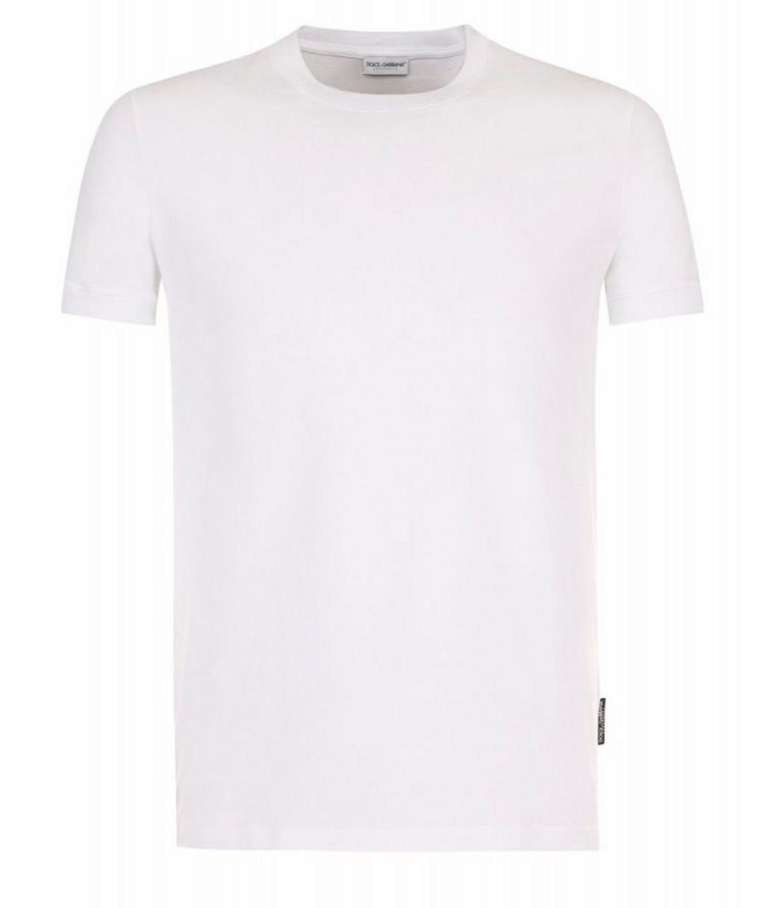 DOLCE&GABBANA Белая хлопковая футболка, фото 1