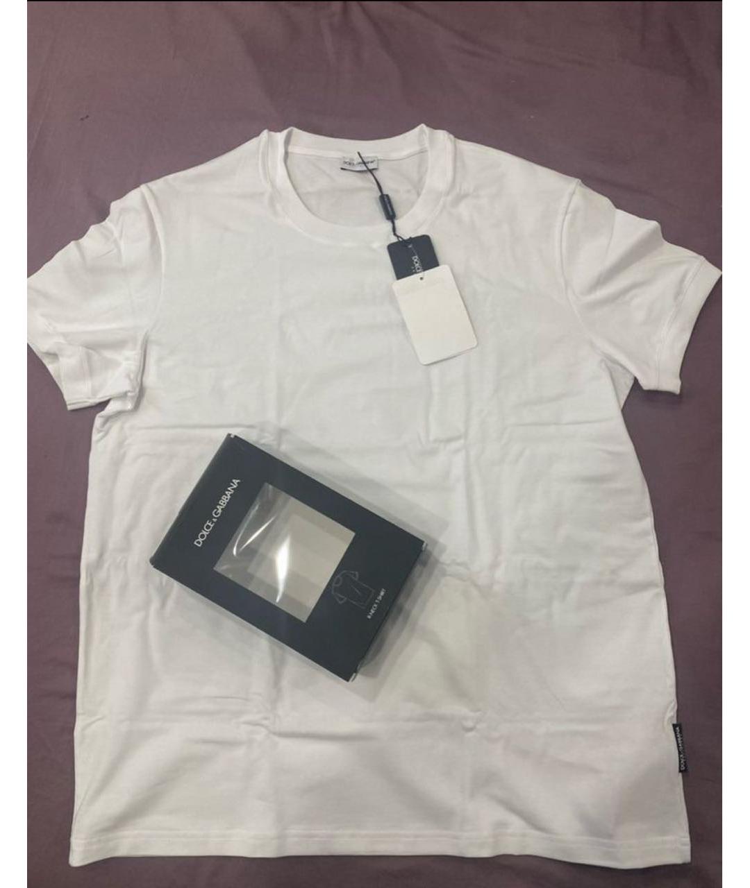 DOLCE&GABBANA Белая хлопковая футболка, фото 3