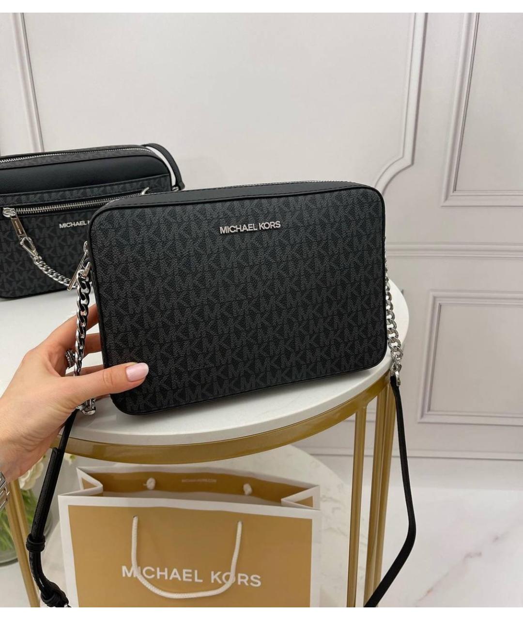 MICHAEL KORS Черная сумка через плечо из искусственной кожи, фото 4