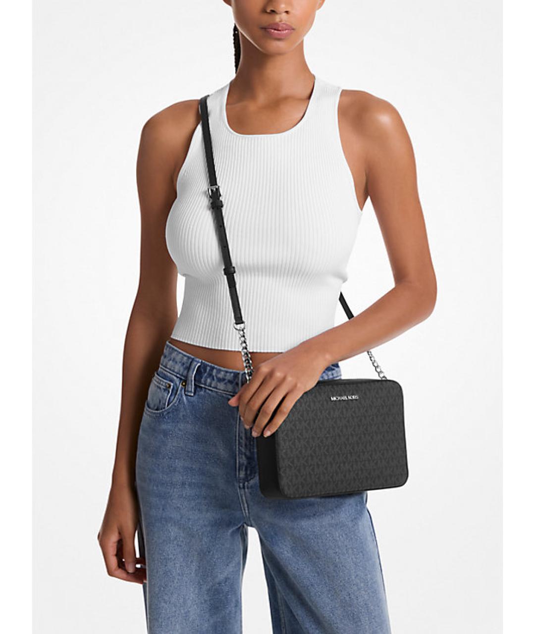 MICHAEL KORS Черная сумка через плечо из искусственной кожи, фото 2