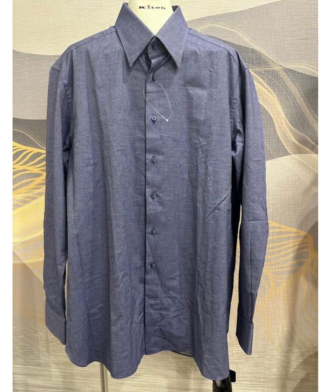 ZILLI Синяя хлопковая кэжуал рубашка, фото 4