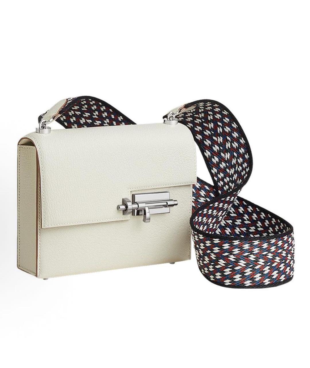 HERMES Бежевая кожаная сумка через плечо, фото 2