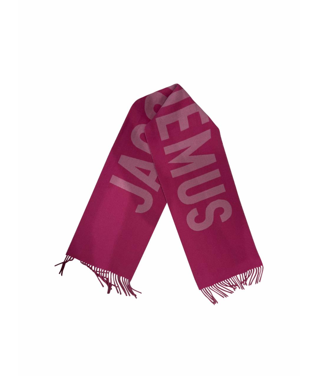 JACQUEMUS Розовый шерстяной шарф, фото 1